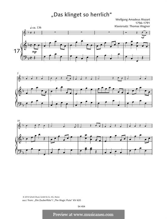 Das Klinget So Herrlich: For any instrument and piano by Вольфганг Амадей Моцарт