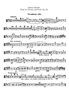 Nänie, Op.82: Партии тромбонов by Иоганнес Брамс