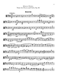 Nänie, Op.82: Партия альта by Иоганнес Брамс
