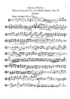 Концерт для фортепиано с оркестром No.2 си-бемоль мажор, Op.83: Партия альта by Иоганнес Брамс