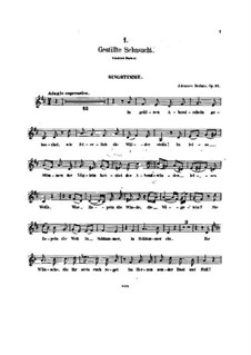 Две песни для голоса, альта и фортепиано, Op.91: Партитура, сольная партия by Иоганнес Брамс