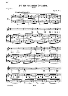 Семь песен, Op.95: Nr.2 Bei dir sind meine Gedanken by Иоганнес Брамс