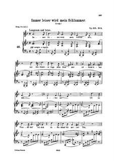 Пять песен, Op.105: No.2 My Slumber Grows More and More Peaceful by Иоганнес Брамс