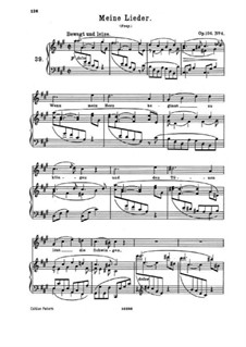 Пять песен, Op.106: No.4 Meine Lieder (My Songs) by Иоганнес Брамс