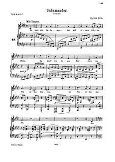 Пять песен, Op.107: Nr.2 Salamander by Иоганнес Брамс