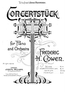 Концертная пьеса для фортепиано с оркестром: Клавир by Frederic Hymen Cowen