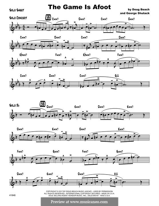 The Game is Afoot: Solo Sheet part by Doug Beach
