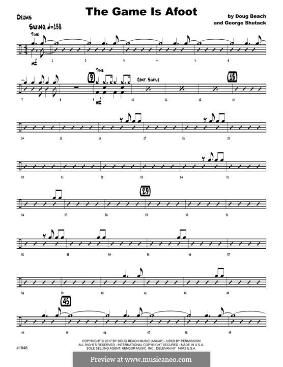 The Game is Afoot: Drum Set part by Doug Beach