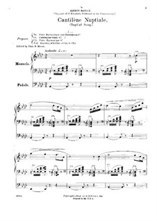 Cantilène nuptiale (Nuptial Song): Cantilène nuptiale (Nuptial Song) by Теодор Дюбуа