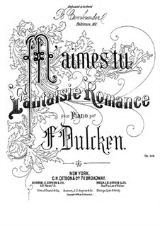 M'aimes-tu. Fantasia-Romance for Piano, Op.109: M'aimes-tu. Fantasia-Romance for Piano by Фердинанд Далкин