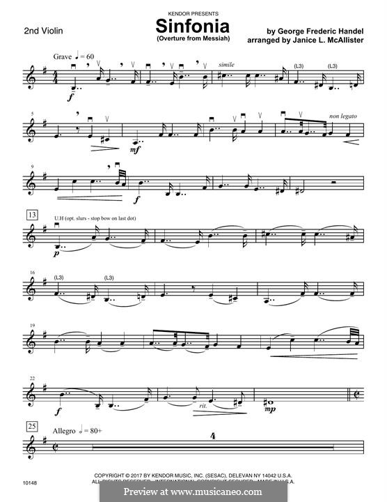 No.1 Увертюра: 2nd Violin part by Георг Фридрих Гендель