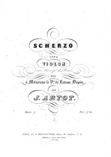 Скерцо для скрипки и фортепиано, Op.7: Партитура by Александр Жозеф Арто
