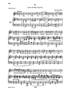 Четыре серьёзных напева, Op.121: Nr.3 O Tod, wie bitter bist du Bass by Иоганнес Брамс
