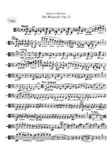 Рапсодия для альта, Op.53: Партия альта by Иоганнес Брамс