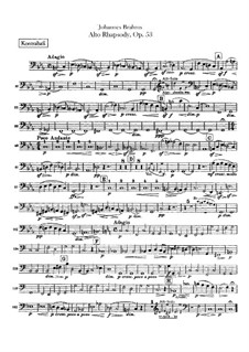 Рапсодия для альта, Op.53: Партия контрабаса by Иоганнес Брамс