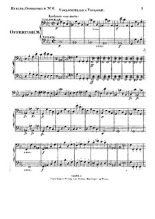 Timebunt gentes nomen tuum Domine, HV 87: Cello and violone part by Йозеф Эйблер