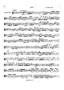 Большое трио для струнных ре мажор, Op.8: Партия альта by Moritz Ganz