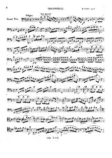 Большое трио для струнных ре мажор, Op.8: Партия виолончели by Moritz Ganz