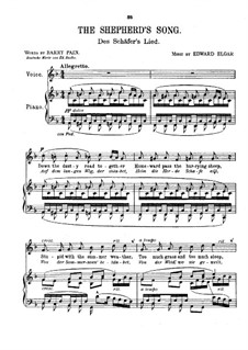 Три песни, Op.16: No.1 The Shepherd's Song by Эдуард Элгар