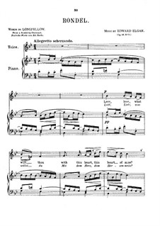 Три песни, Op.16: No.3 Rondel by Эдуард Элгар