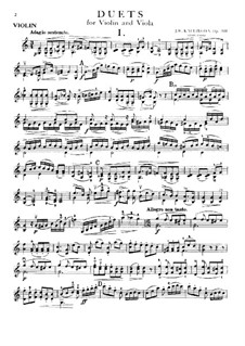 Два дуэта для скрипки и альта, Op.208: Партия скрипки by Ян Калливода