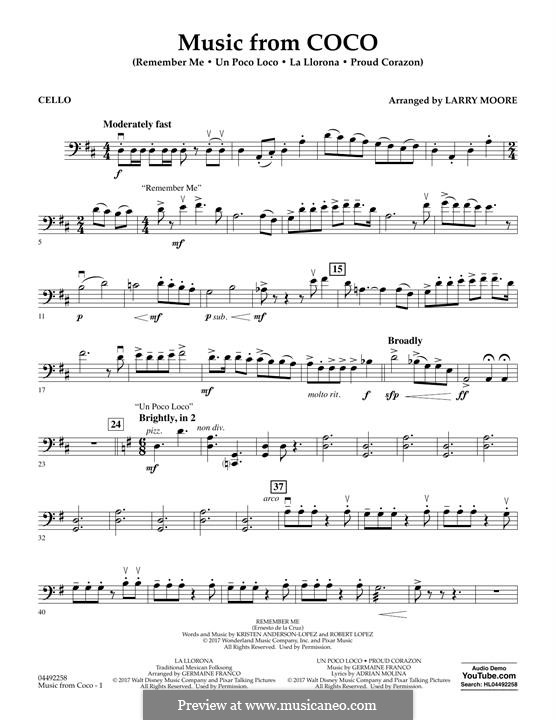 Music from Coco: Партия виолончели by Michael Giacchino