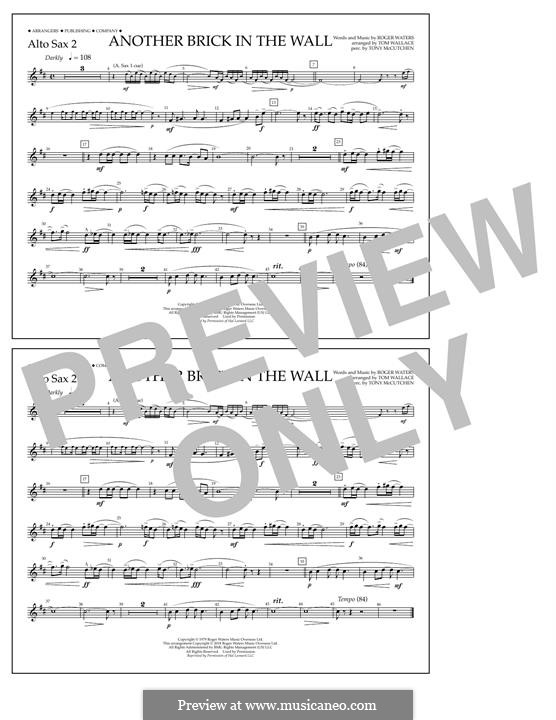 Another Brick in the Wall (arr. Tom Wallace): Alto Sax 2 part by Roger Waters
