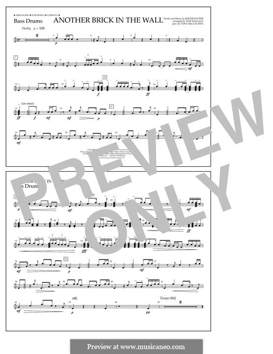 Another Brick in the Wall (arr. Tom Wallace): Bass Drums part by Roger Waters