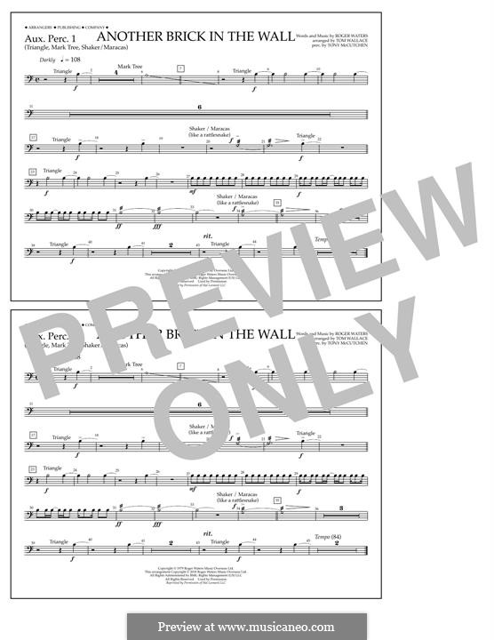 Another Brick in the Wall (arr. Tom Wallace): Aux. Perc. 1 part by Roger Waters