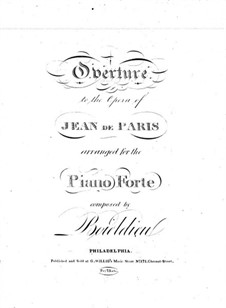 Жан Парижский: Увертюра, для фортепиано by Адриен Буальдье