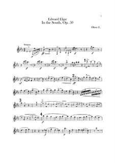 На Юге (Алассио). Концертная увертюра, Op.50: Партии гобоев и английского рожка by Эдуард Элгар