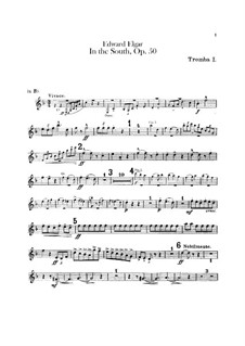 На Юге (Алассио). Концертная увертюра, Op.50: Партии труб by Эдуард Элгар