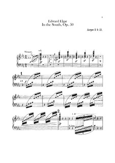 На Юге (Алассио). Концертная увертюра, Op.50: Партия арф by Эдуард Элгар