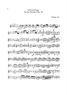 На Юге (Алассио). Концертная увертюра, Op.50: Скрипка II by Эдуард Элгар