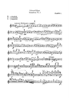 Симфония No.1 ля-бемоль мажор, Op.55: Партии флейт by Эдуард Элгар