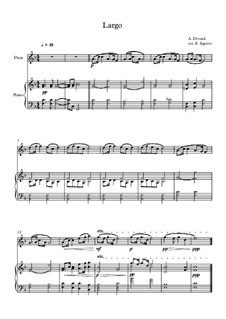 Часть II (Ларго): Для флейты и фортепиано by Антонин Дворжак