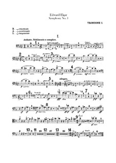 Симфония No.1 ля-бемоль мажор, Op.55: Партии тромбонов и тубы by Эдуард Элгар