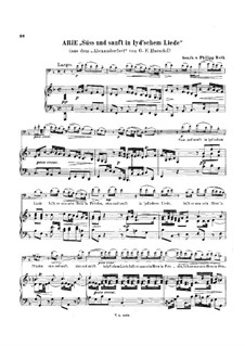 Пир Александра или Сила Музыки, HWV 75: Süss und sanft in lyd'schem Liede, für Cello und Klavier by Георг Фридрих Гендель