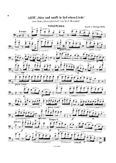 Пир Александра или Сила Музыки, HWV 75: Süss und sanft in lyd'schem Liede, für Cello und Klavier – Cellostimme by Георг Фридрих Гендель