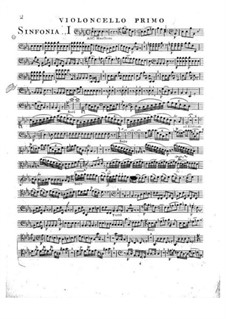 Симфония No.2 ми-бемоль мажор, G.504 Op.12: Партия I виолончели by Луиджи Боккерини