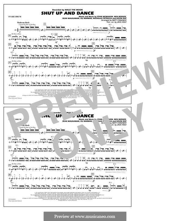 Marching Band version: Snare Drum part by Nicholas Petricca, Ryan McMahon, Eli Maiman, Ben Berger, Sean Waugaman