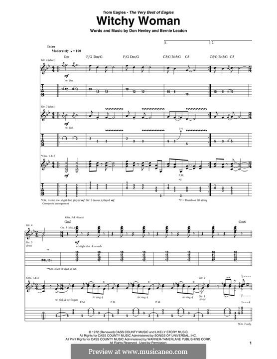 Witchy Woman (Eagles): Для гитары by Bernard Leadon, Don Henley