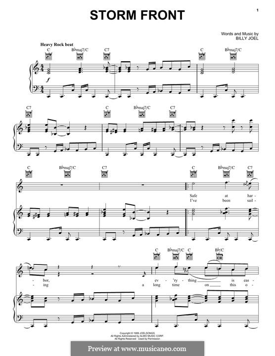 Storm Front: Для голоса и фортепиано (или гитары) by Billy Joel