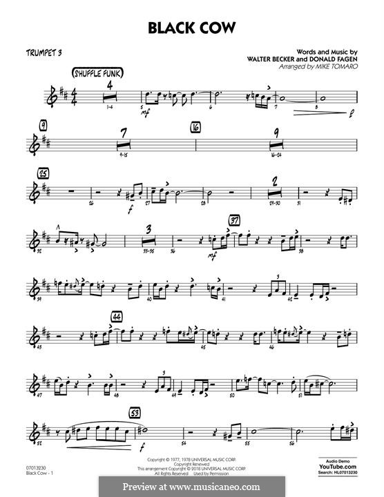 Black Cow (Steely Dan): Trumpet 3 part by Donald Fagen, Walter Becker