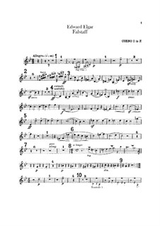 Фальстаф. Симфонический этюд, Op.68: Партии валторн by Эдуард Элгар