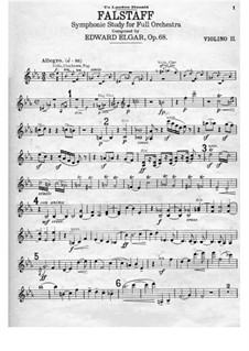 Фальстаф. Симфонический этюд, Op.68: Скрипка II by Эдуард Элгар