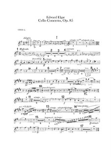 Концерт для виолончели с оркестром, Op.85: Партии гобоев by Эдуард Элгар