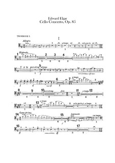 Концерт для виолончели с оркестром, Op.85: Партии тромбонов и тубы by Эдуард Элгар