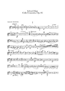 Концерт для виолончели с оркестром, Op.85: Партия второй скрипки by Эдуард Элгар