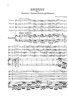 Фортепианный квинтет No.1 ре минор, Op.35: Партитура by Фридрих Гернсхайм